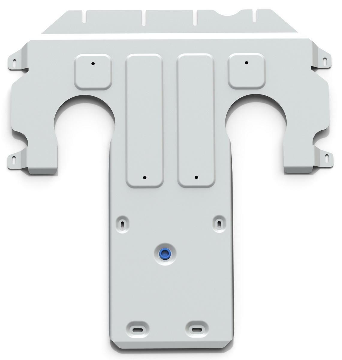 Защита КПП Rival для Mercedes-Benz S-klasse W222 RWD 2013-2017, штампованная, алюминий 4 мм, с крепежом, 333.3913.1