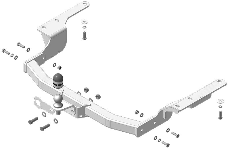 Фаркоп Toyota Highlander  2014-2020, тип шара FE , Motodor, арт.92528-FE