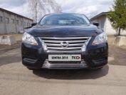 Решетка радиатора 12 мм для автомобиля Nissan Sentra 2014- TCC Тюнинг арт. NISSEN15-02