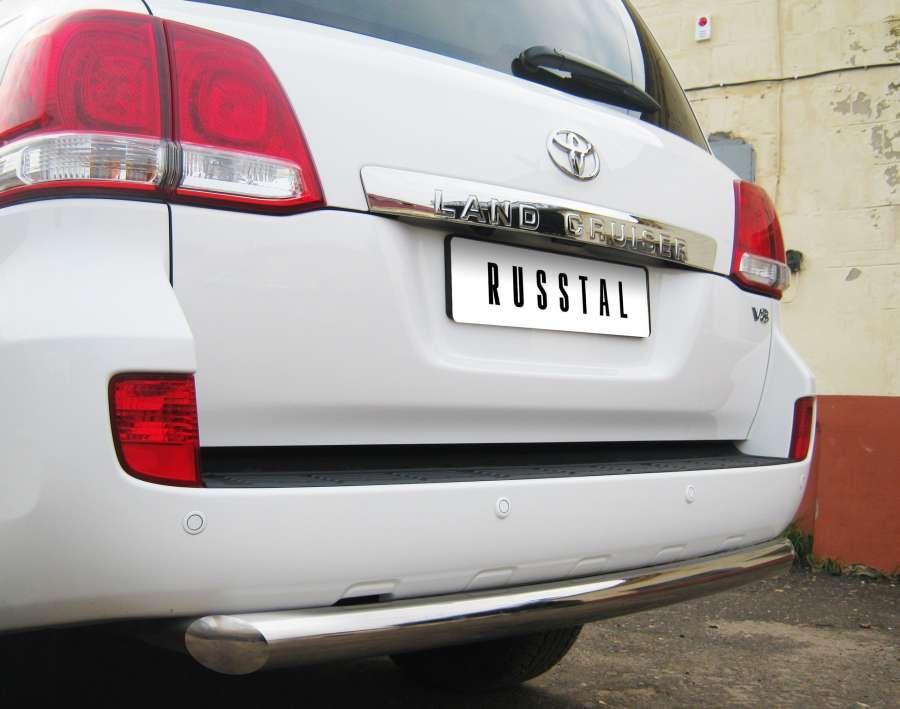 Защита заднего бампера d76 для Toyota Land Cruiser 200 2007-2012, Slitkoff LCZ-000202