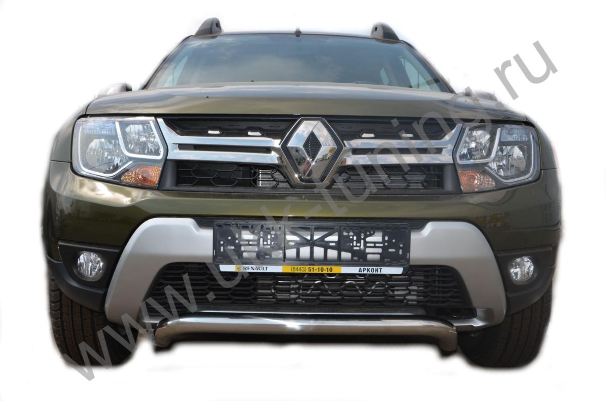 Защита переднего бампера шпонка для автомобиля RENAULT Duster 2017 арт. RD.17.80-1