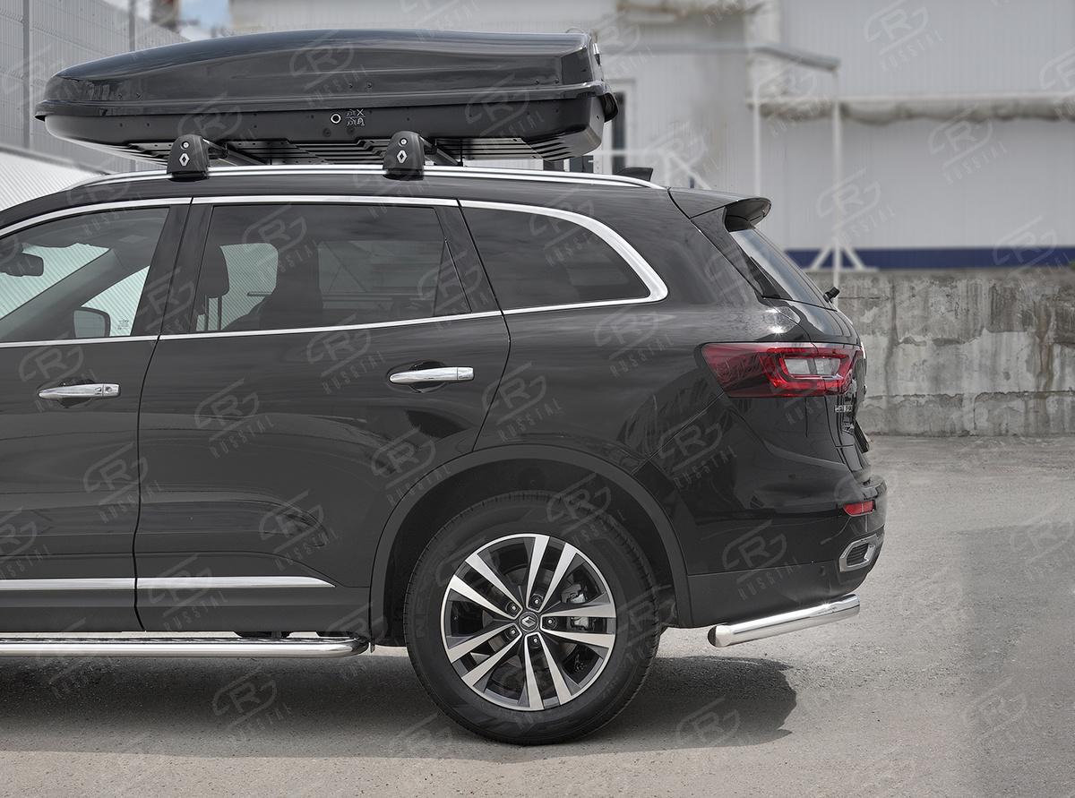 Защита заднего бампера уголки d57 секции RKZ-002979 для автомобиля RENAULT KOLEOS 2017-, Slitkoff