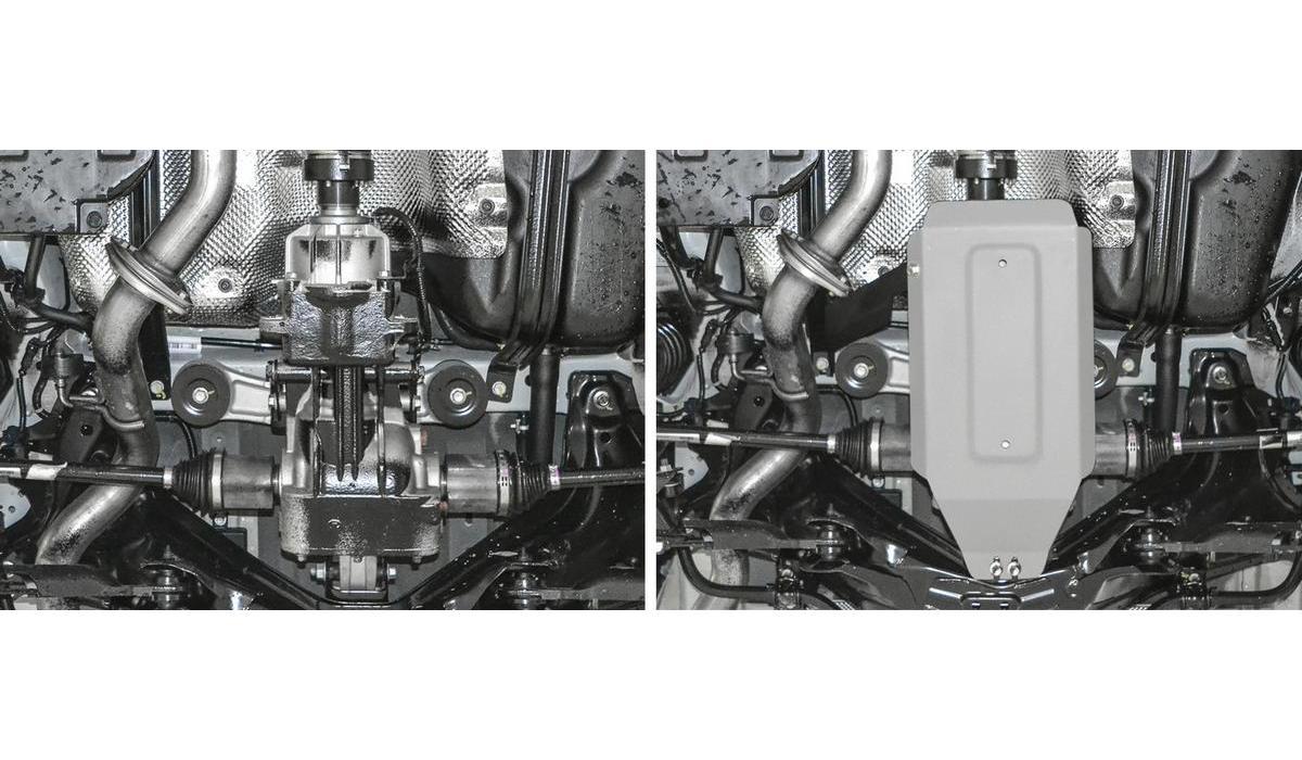 Защита редуктора Rival для Haval F7 2019-н.в., штампованная, алюминий 3 мм, с крепежом, 333.9419.1