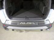 Накладка на задний бампер (лист шлифованный надпись Kuga) для автомобиля Ford Kuga 2016-