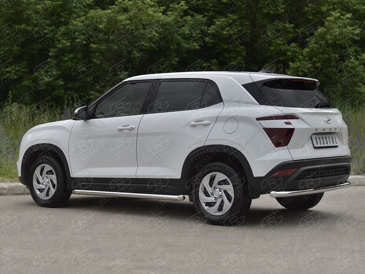 HYUNDAI CRETA 2021- Защита заднего бампера d57 секции HCRZ-003826