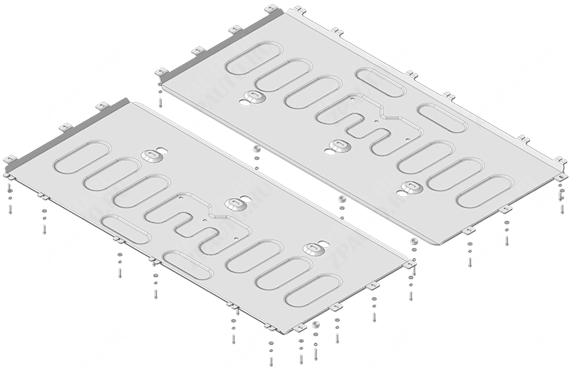 Защита алюминиевая Мотодор (Аккумуляторная батарея), 4 мм,  Voyah Free  2023- арт. 348603