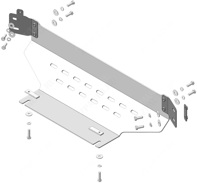 Защита алюминиевая Мотодор (Радиатор), 5 мм,  Dodge Ram 1500  2024- арт. 32915