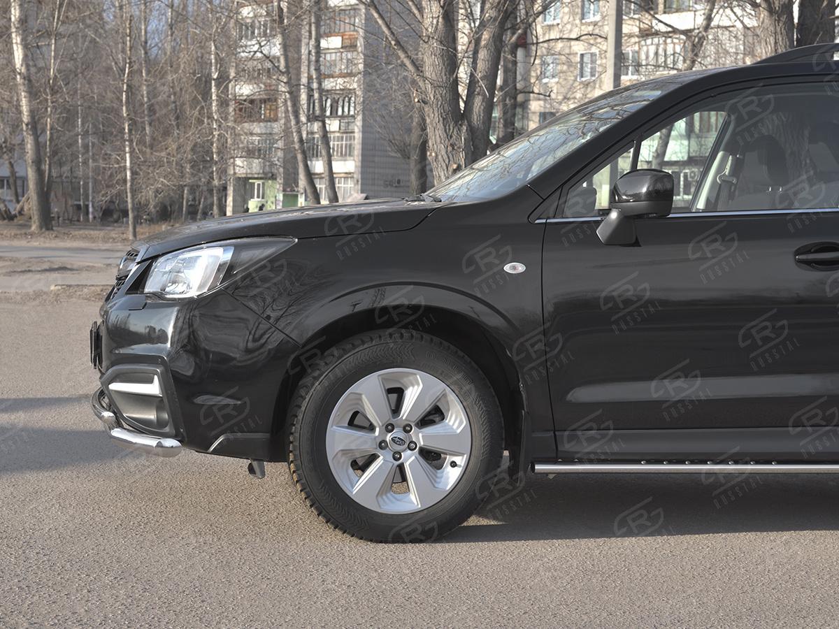 SUBARU-FORESTER(SJ)-2016-2018--Защита-переднего-бампера-d57-секции-d42-дуга-SUFZ-003343, Slitkoff