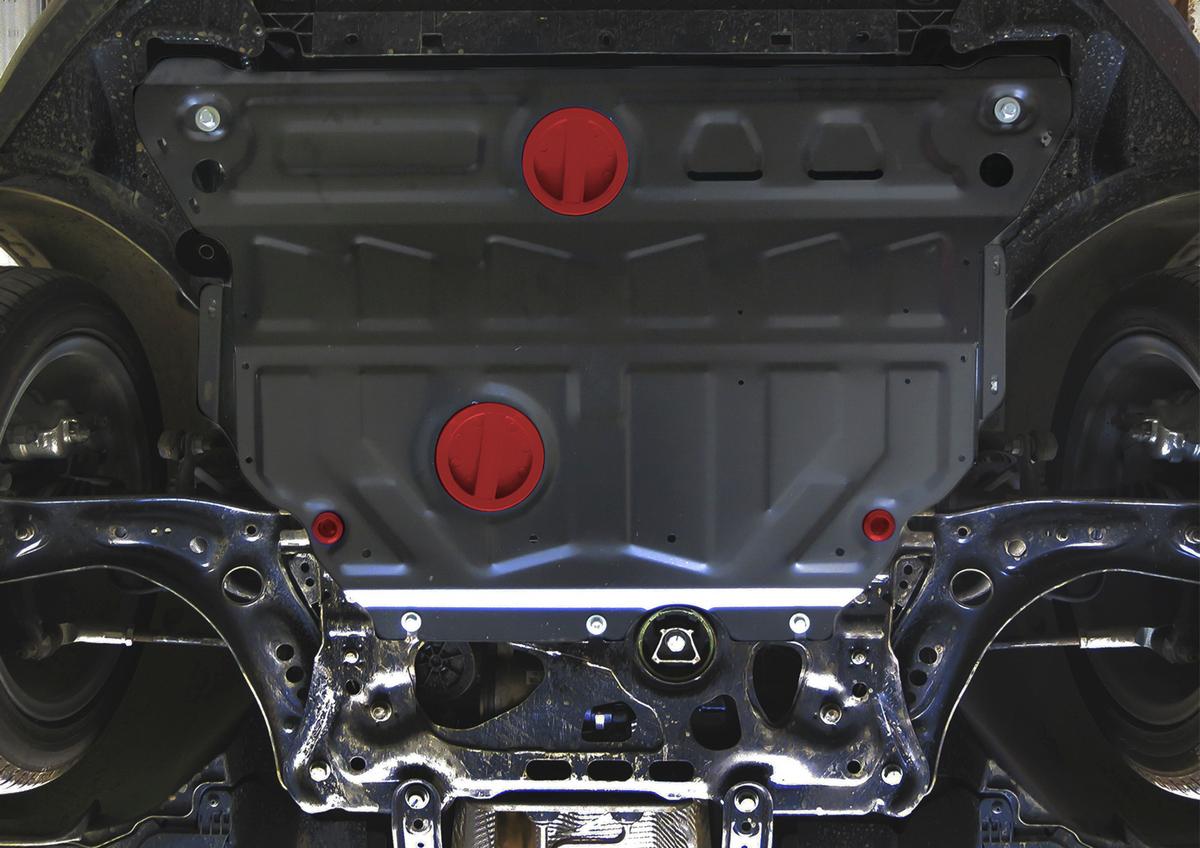 Защита картера и КПП АвтоБроня (увеличенная) для Skoda Octavia A8 (V - 1.4; 1.6) 2020-н.в., штампованная, сталь 1.8 мм, с крепежом, 111.05114.1