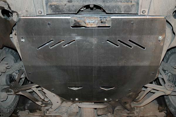 Алюминиевая защита картера и КПП на Mazda 6, алюминий 5 мм, Sheriff (Шериф) 12.0999