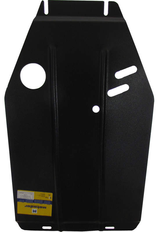 Защита стальная Мотодор (Двигатель, Передний дифференциал, Коробка переключения передач, Радиатор, Раздаточная коробка), 2 мм, Сталь для Nissan Terrano 1999-2006 арт. 01411