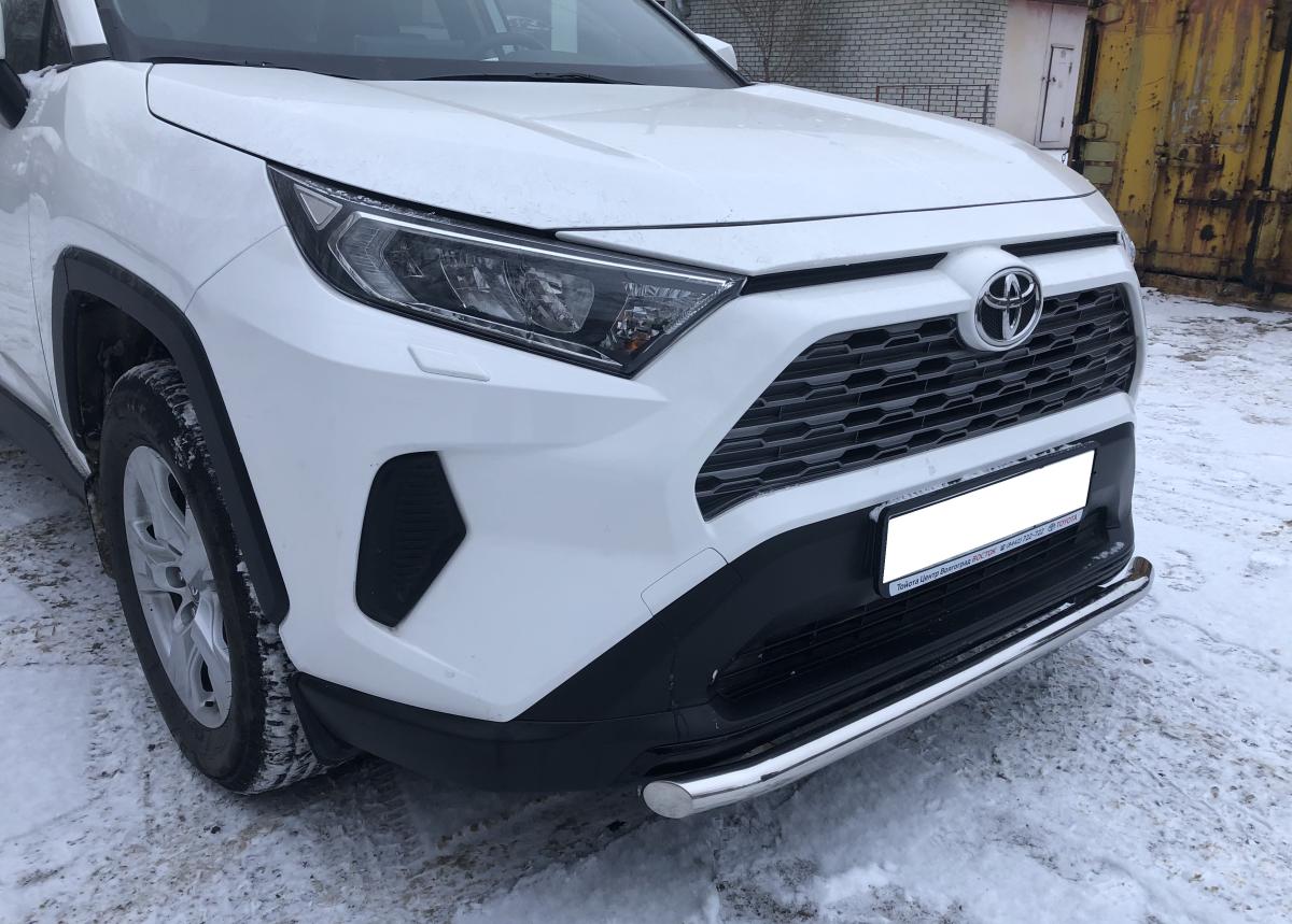 Защита переднего бампера короткая для автомобиля TOYOTA RAV4 2019 арт. TRAV.19.01