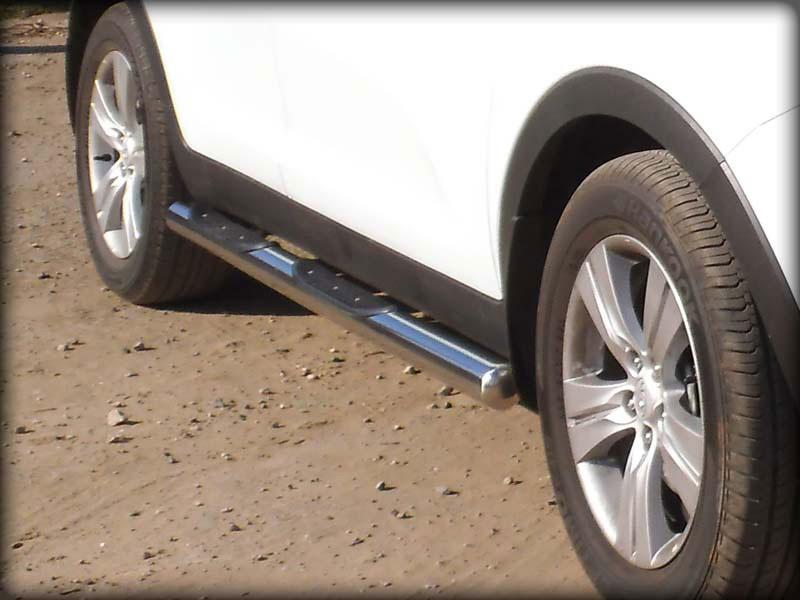 Пороги труба d-76 степ (с проступью) (5 дв.) для Suzuki Grand Vitara 5d 2005-2007, Технотек GVN_3