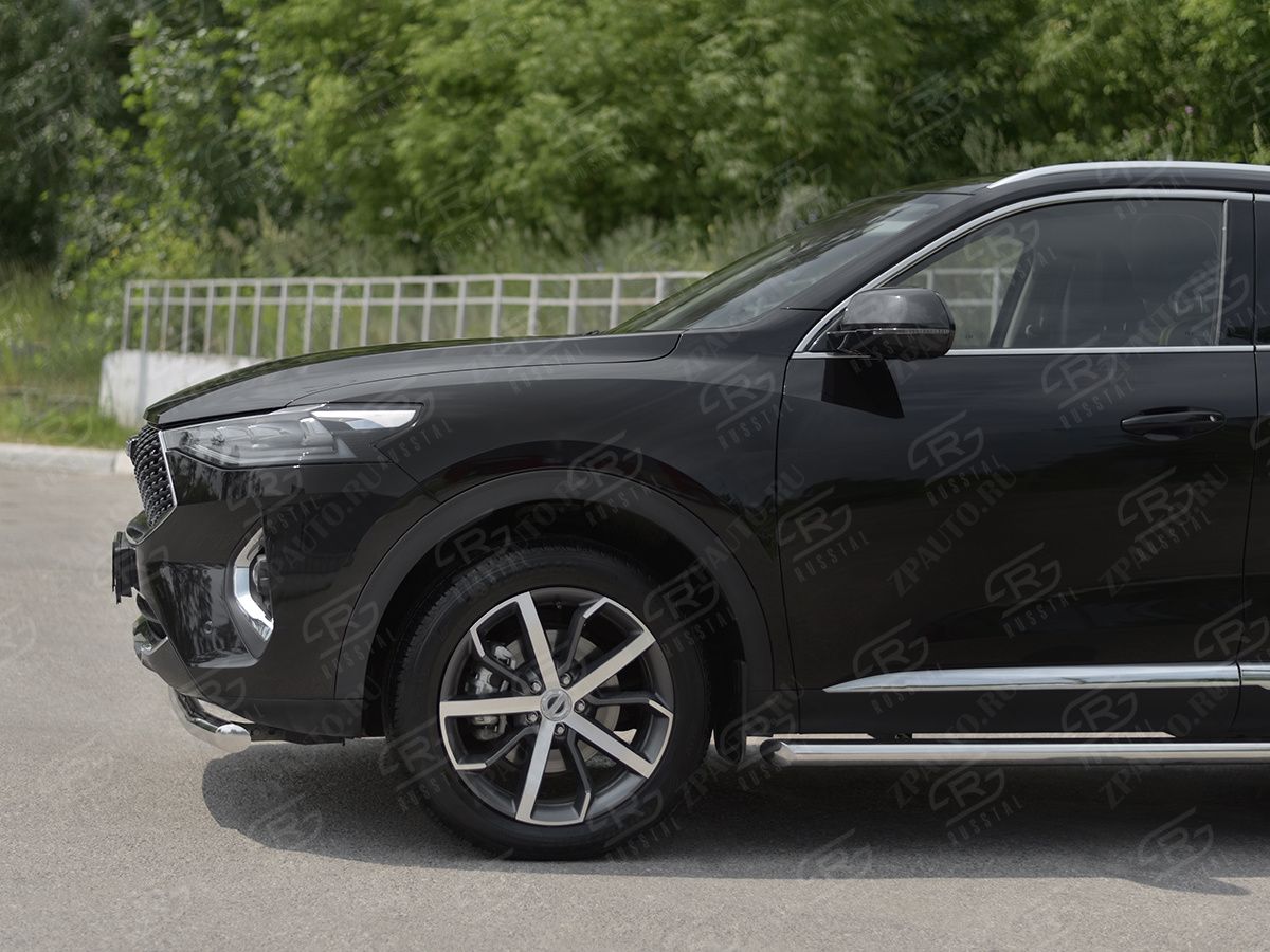 HAVAL F7X 1.5 4WD 2019-2022 Защита переднего бампера d57 секции HF7XZ-003835