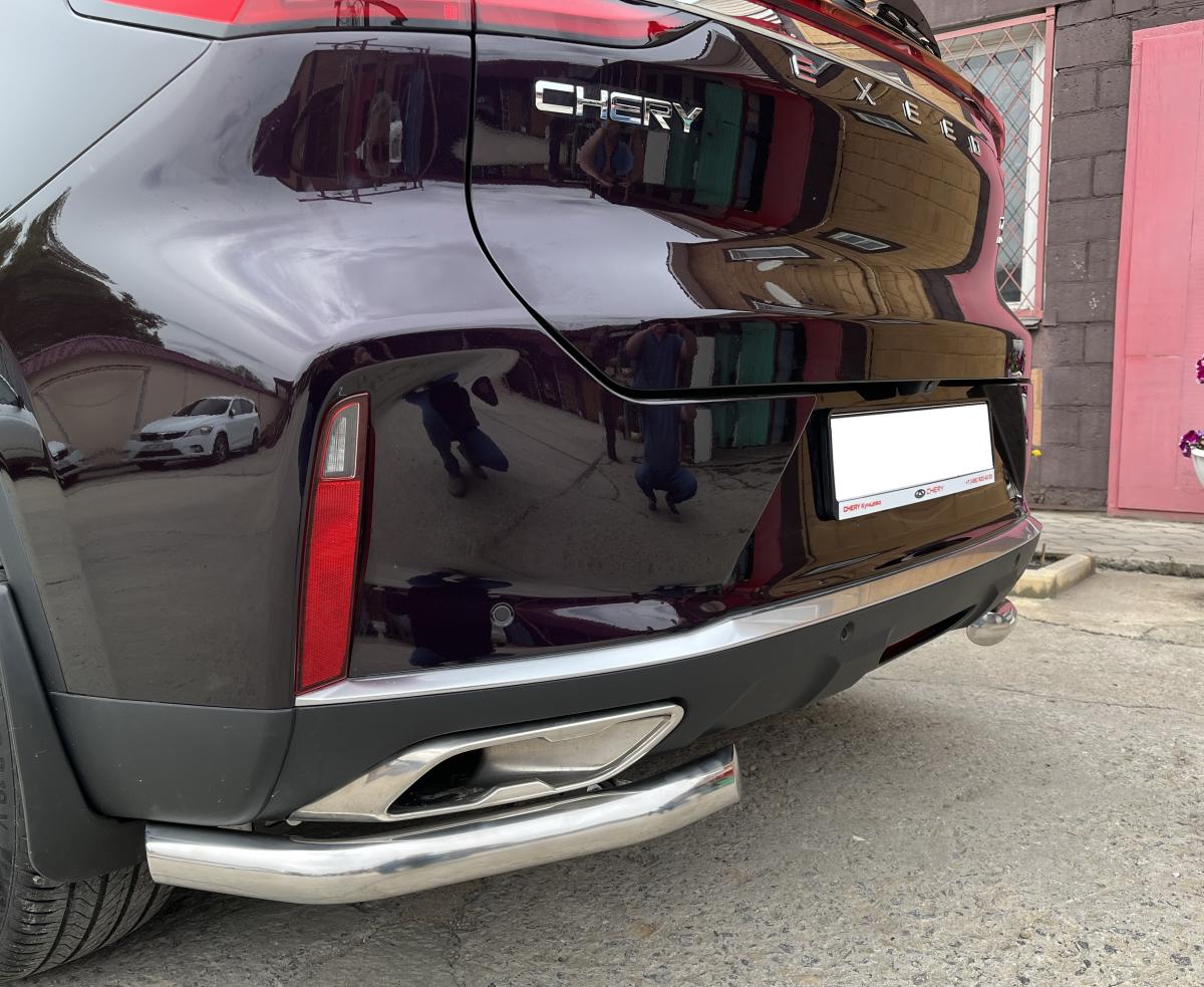 Защита заднего бампера угловая для автомобиля CHERY CheryExeed TXL 2021 арт. CHETXL.21.17