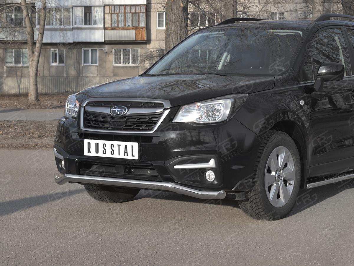 SUBARU-FORESTER(SJ)-2016-2018-Защита-переднего-бампера-d57-волна-SUFZ-003340, Slitkoff