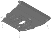 Защита стальная Мотодор (Двигатель, Коробка переключения передач), 2 мм, сталь для Chevrolet Captiva  2019- арт. 73002