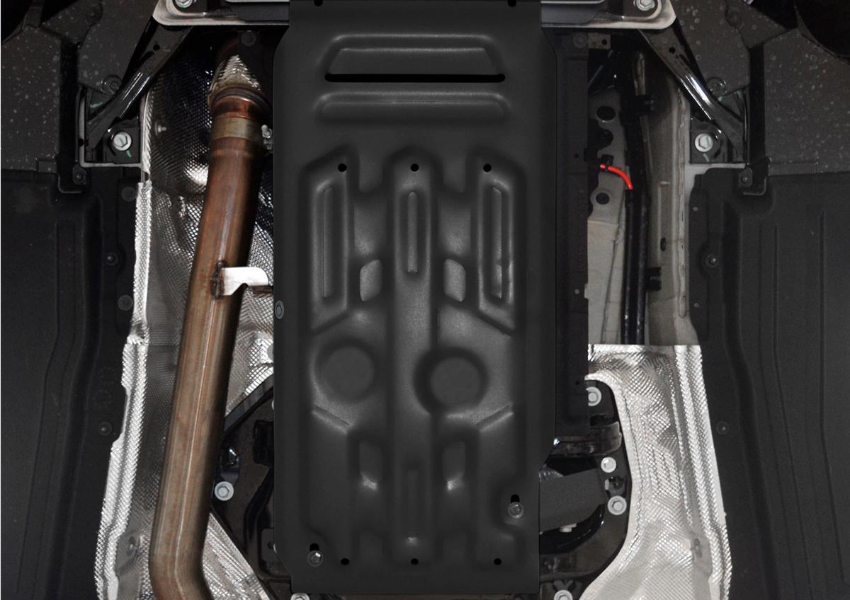 Защита КПП и РК АвтоБроня для BMW X6 E71, F16 (V - 4.4) (xDrive50i) 2008-2020, штампованная, сталь 1.8 мм, с крепежом, 111.00505.1