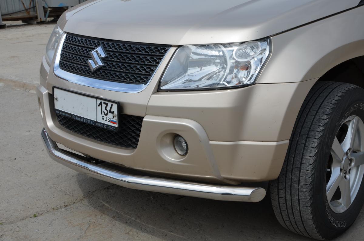 Защита переднего бампера радиус d60 для Suzuki Grand Vitara 5d 2008, SGV.05.02, Россия