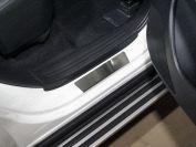 Накладки на задние пороги (лист шлифованный) 2шт для автомобиля Infiniti QX 50 2018-