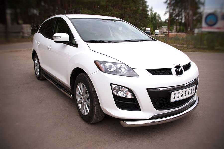 Защита переднего бампера d76 для Mazda CX-7 2010, Slitkoff MC7Z-000640