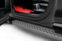 Пороги алюминиевые "Standart Grafit" 1800 графитовые Haval F7/ F7X (2019-2022) , Slitkoff, арт. AL-Hav7015