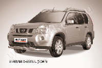 Защита переднего бампера d76+d57 двойная Nissan X-Trail (2007-2011) , Slitkoff, арт. NXT005