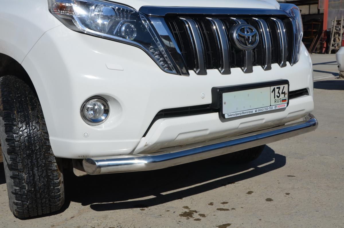 Защита переднего бампера d76 для Toyota Land Cruiser Prado 150 2014, TLCP150.14.01, Россия