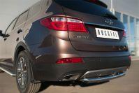 Защита заднего бампера d57 для Hyundai Santa Fe Grand 2013, Slitkoff HSFZ-002012