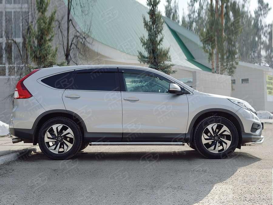 Пороги труба d57 вариант 2 Honda CR-V 2015 2.0, Slitkoff HCRT-0022222