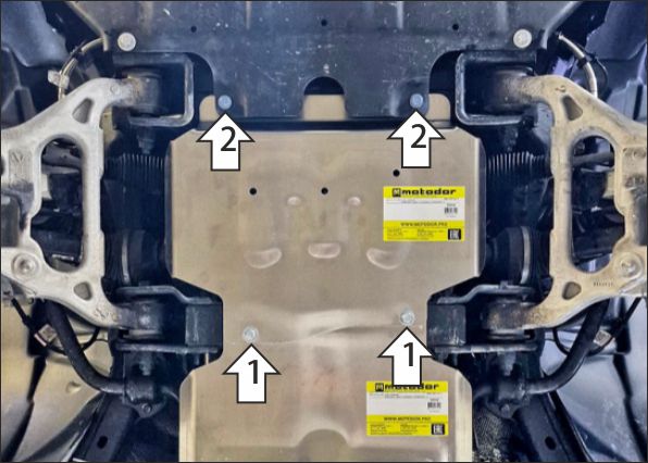 Защита алюминиевая Мотодор (Двигатель, Передний дифференциал), 5 мм,  Dodge Ram 1500 RHO  2024- арт. 32919
