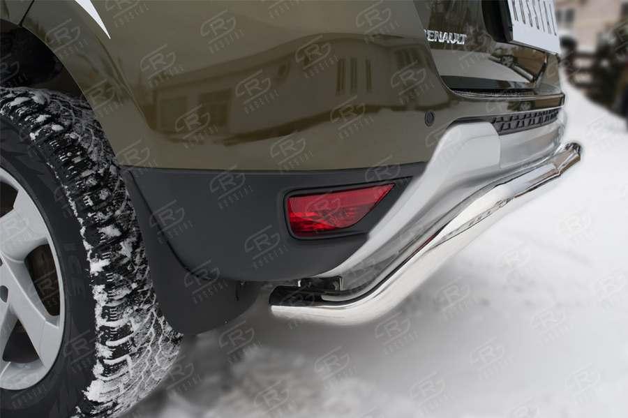 Защита заднего бампера d57 волна на Renault Duster 2015, Slitkoff RDZ-002188