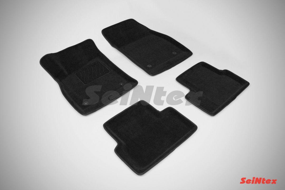 Ковры салонные 3D черные для Chevrolet Cruze 2009-2015, Seintex 71683