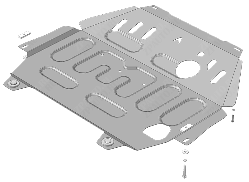 Защита АвтоСтандарт (Двигатель, Коробка переключения передач), 1,5мм сталь для Mitsubishi Outlander III   2015-2017 арт.51338