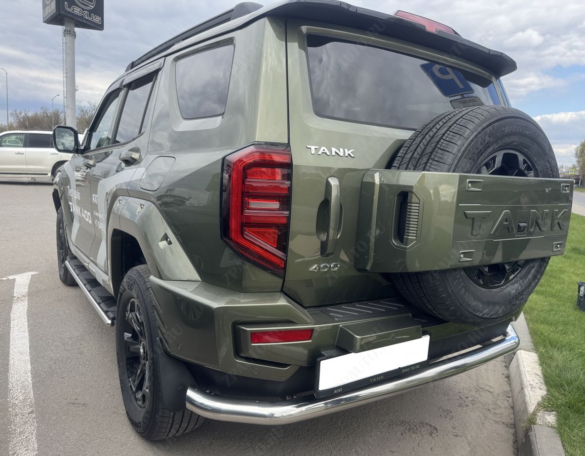 Защита заднего бампера угловая большая для автомобиля Tank 400   2023 арт. TANK400.23.21
