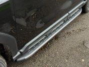 Пороги алюминиевые с пластиковой накладкой (карбон серые) 1720 мм Haval H3 1.5 2WD 2024 арт. HAVH324-04GR