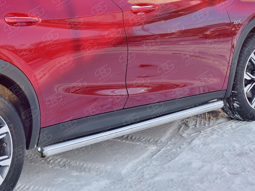 Пороги труба d57 вариант 3 Infiniti QX30 2016, Slitkoff IQX3T-0025003