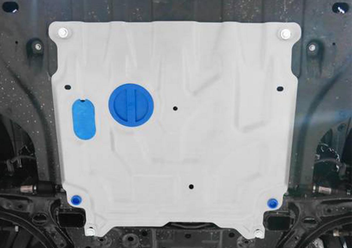 Защита картера и КПП Rival для Hyundai Solaris II 2017-2020, штампованная, алюминий 3 мм, с крепежом, 333.2369.1