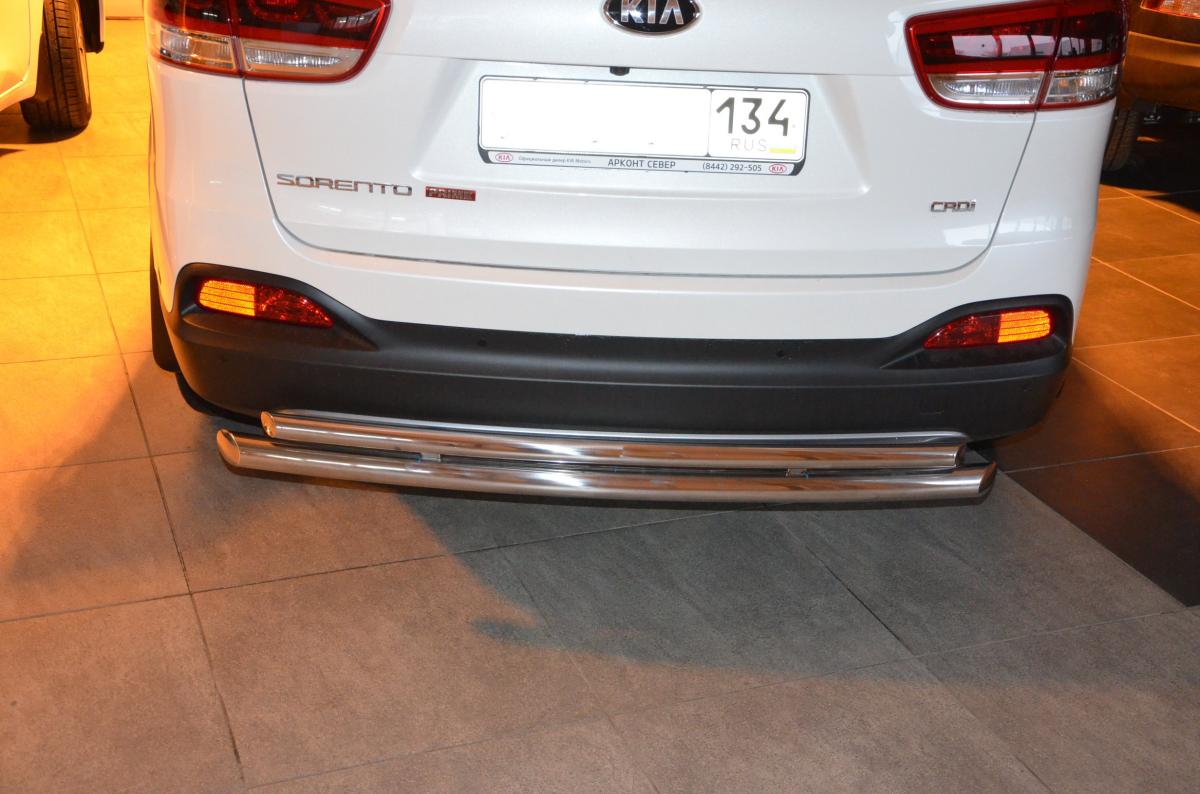 Защита заднего бампера для автомобиля KIA Sorento 2015. KSR.15.20, Россия