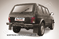 Защита заднего бампера d57 скоба черная Lada Niva 21213 5-дверная (1993-2023) , Slitkoff, арт. Nivd010B