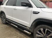 Пороги труба с проступью для автомобиля Changan CS95 2023 арт. CGCS95.23.93