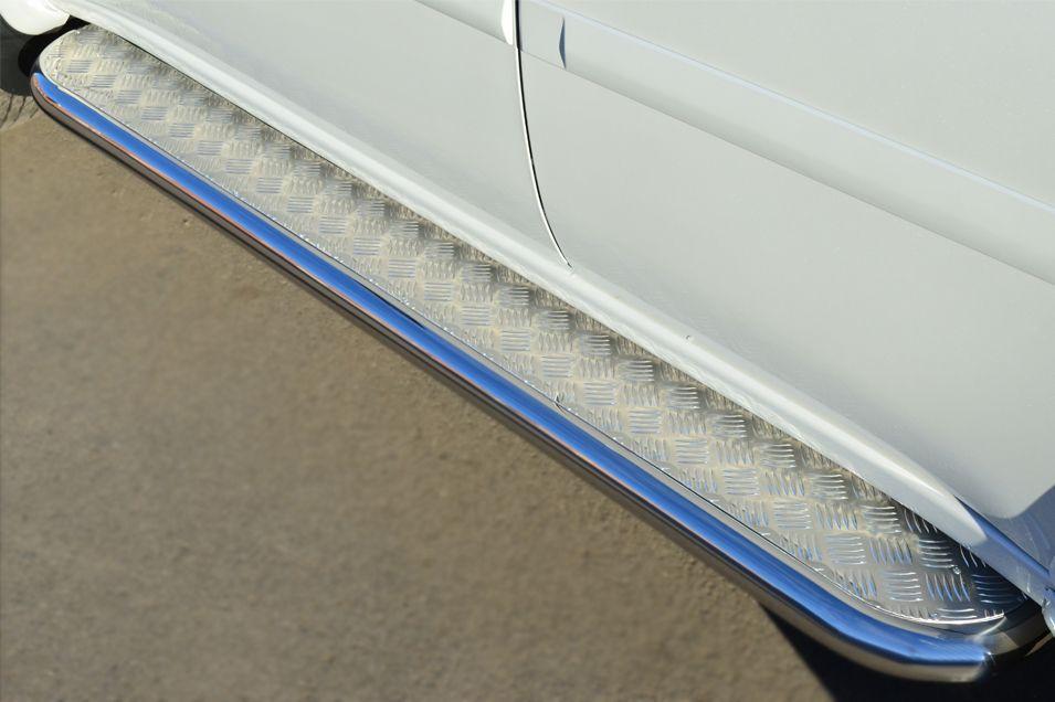 Пороги труба d63 с листом для Mitsubishi Pajero Sport 2013, Руссталь MPSL-001582