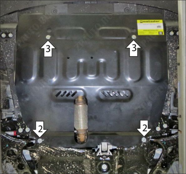 Защита стальная Мотодор (Двигатель, Коробка переключения передач), 2 мм,  для Changan Cs75 Plus  2023- арт. 77211