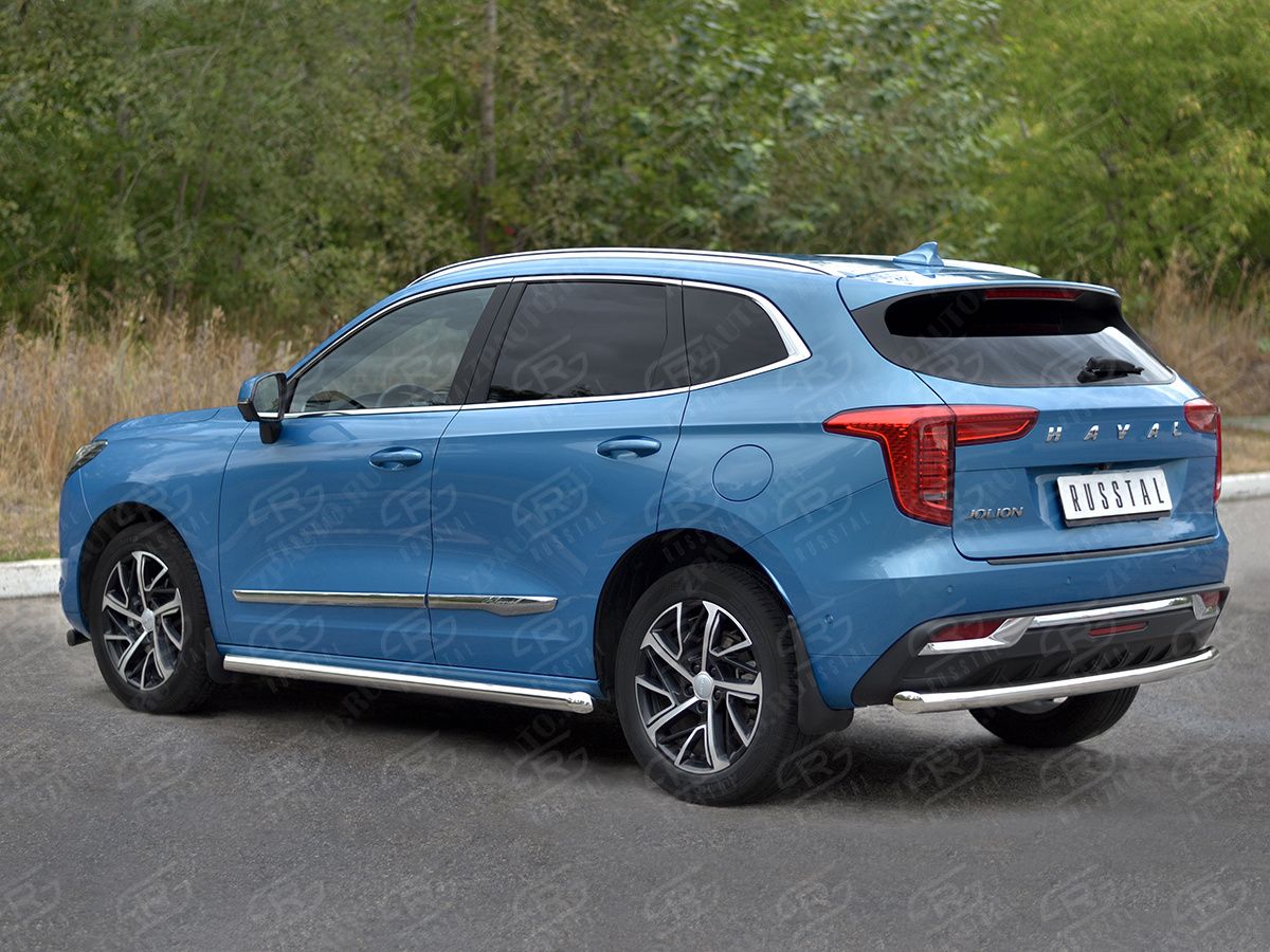 HAVAL JOLION 1.5 2WD 2021- Защита заднего бампера d57 секции HJOLZ-003994