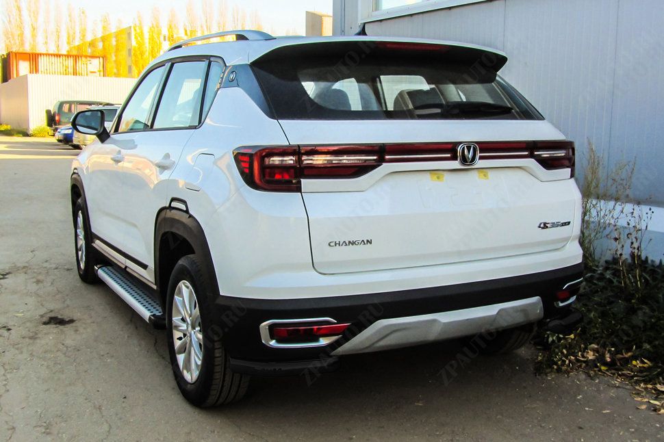 Уголки d57 черные Changan CS35Plus (2018-2023) , Slitkoff, арт. CHANCS35P-009B