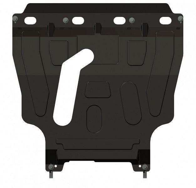 Защита картера и КПП для CHEVROLET Lanos с пламягасителем 2007 - 2009, V-1.5, Sheriff, сталь 2,0 мм, арт. 04.1237