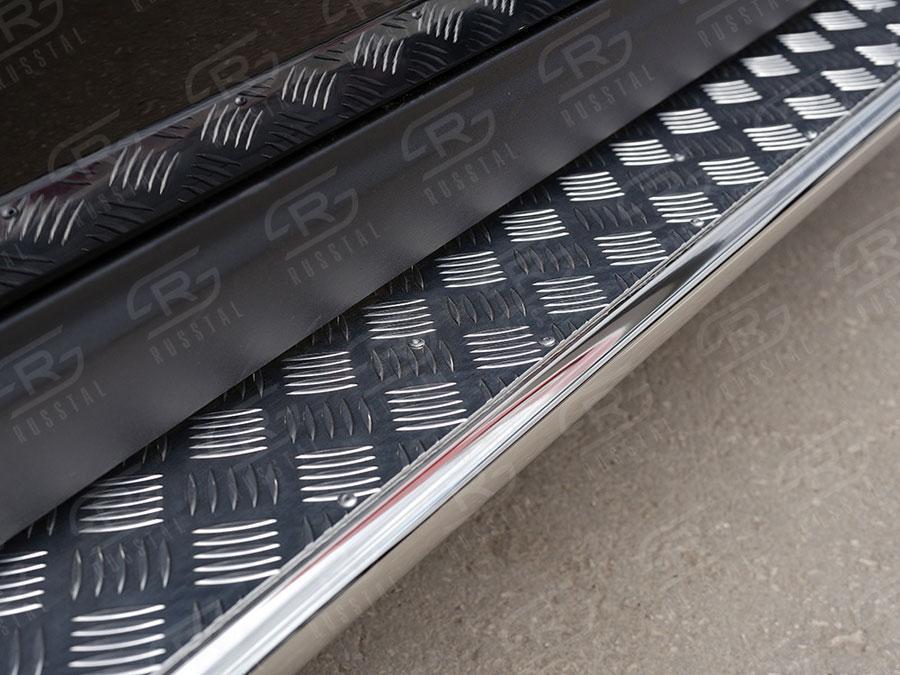 Пороги труба d42 с листом вариант 1 Kia Sportage 2016, Slitkoff KSL-0022911