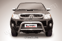 Кенгурятник d76 низкий Toyota Hilux (2004-2011) Black Edition, Slitkoff, арт. THL002BE
