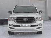 Защита переднего бампера d76/57 на Toyota Land Cruiser 200 2017 Excalibur, Slitkoff TLCZ-002903