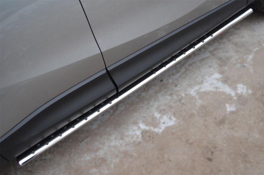 Защита порогов d75x42 с проступью для Mazda CX-5 2011, Slitkoff M5O-001137